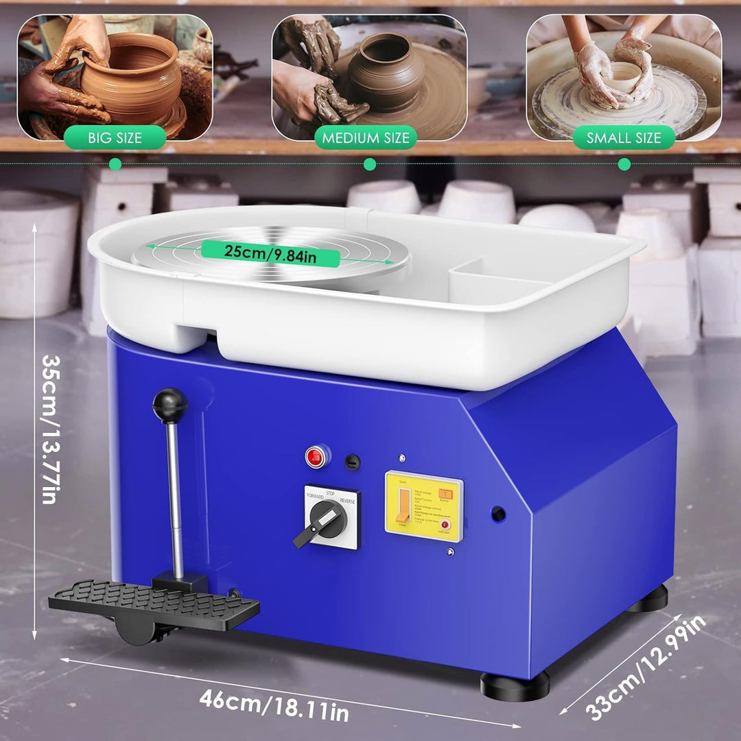 Kotsy Töpferscheibe Maschine 350W,Elektrische Töpferscheibe 25CM Plattenteller,Keramik Clay Maschine