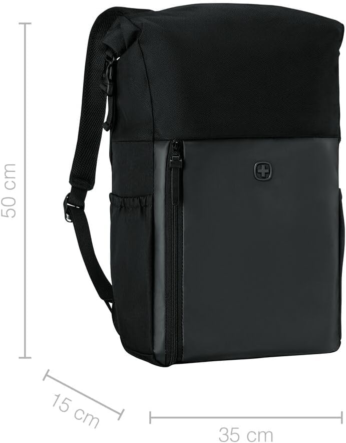 WENGER UrbanOne Roll-Top Backpack, Laptop-Rucksack mit Rollverschluss, Notebook bis 15,6 Zoll, 25 l,