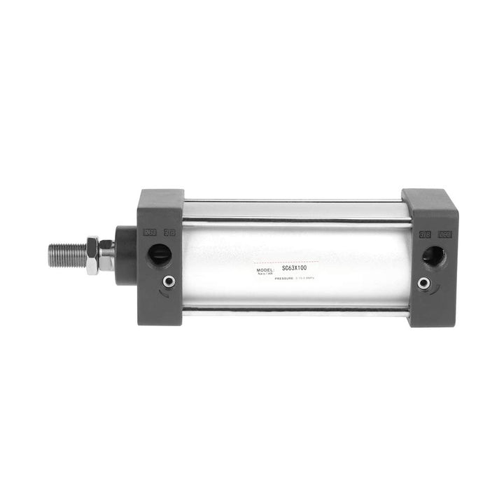 Pneumatischer Luftzylinder, Aluminiumlegierung 100mm Hub 63mm Bohrung Geschraubte Kolbenstange Pneum