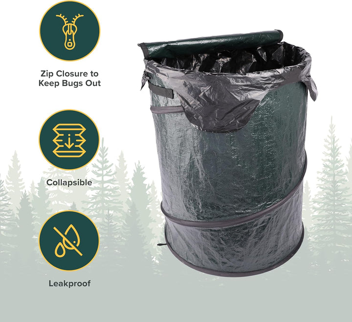 Coghlans Pop-Up Camp Mülleimer 100 Liter Green, 100 Liter Green