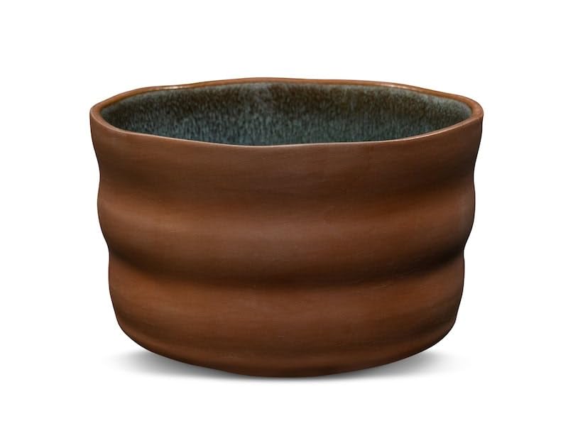 MAOCI - Matcha Tee-Schale Chawan aus Porzellan 350ml braun handgefertigt