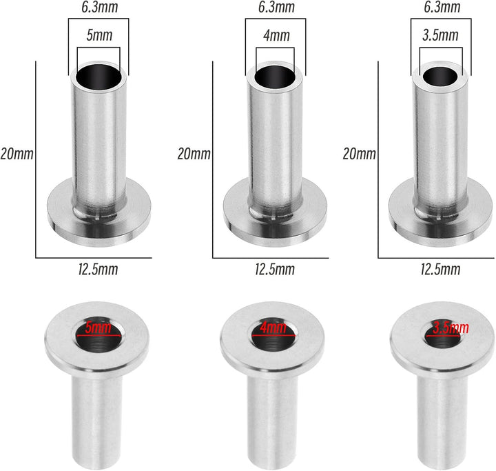 Create idea 24 Stück Kabelgeländer-Schutzhüllen passend für 1/8 Zoll 5/32 Zoll 3/16 Zoll Kabelgeländ