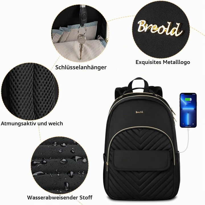 Rucksack Laptop Damen 17,3 Zoll Rucksack Frauen,Schulrucksack Schulranzen Mädchen Teenager für Unive