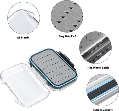 Angelkoffer leer 3 Stück Angelzubehör Köderbox Angelbox Spoon Box transparenter Angelkasten mit Grif