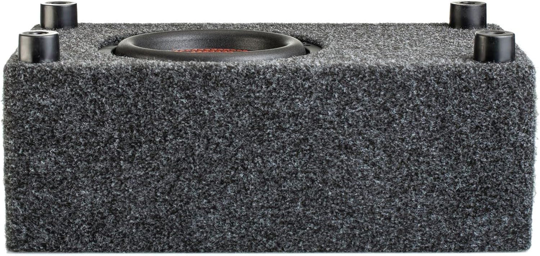 Gladen RSX08 Slim-VB-CU-AV | 20cm Bassreflex Downfire Aktiv-Subwoofer