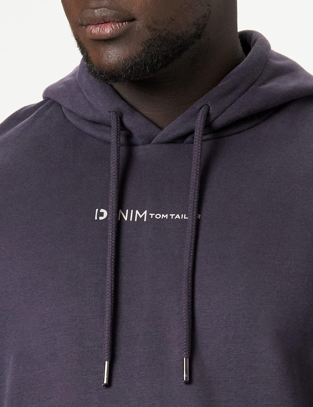 TOM TAILOR Denim Herren Hoodie Sweatshirt mit Logo-Print S 29476 - Coal Grey, S 29476 - Coal Grey