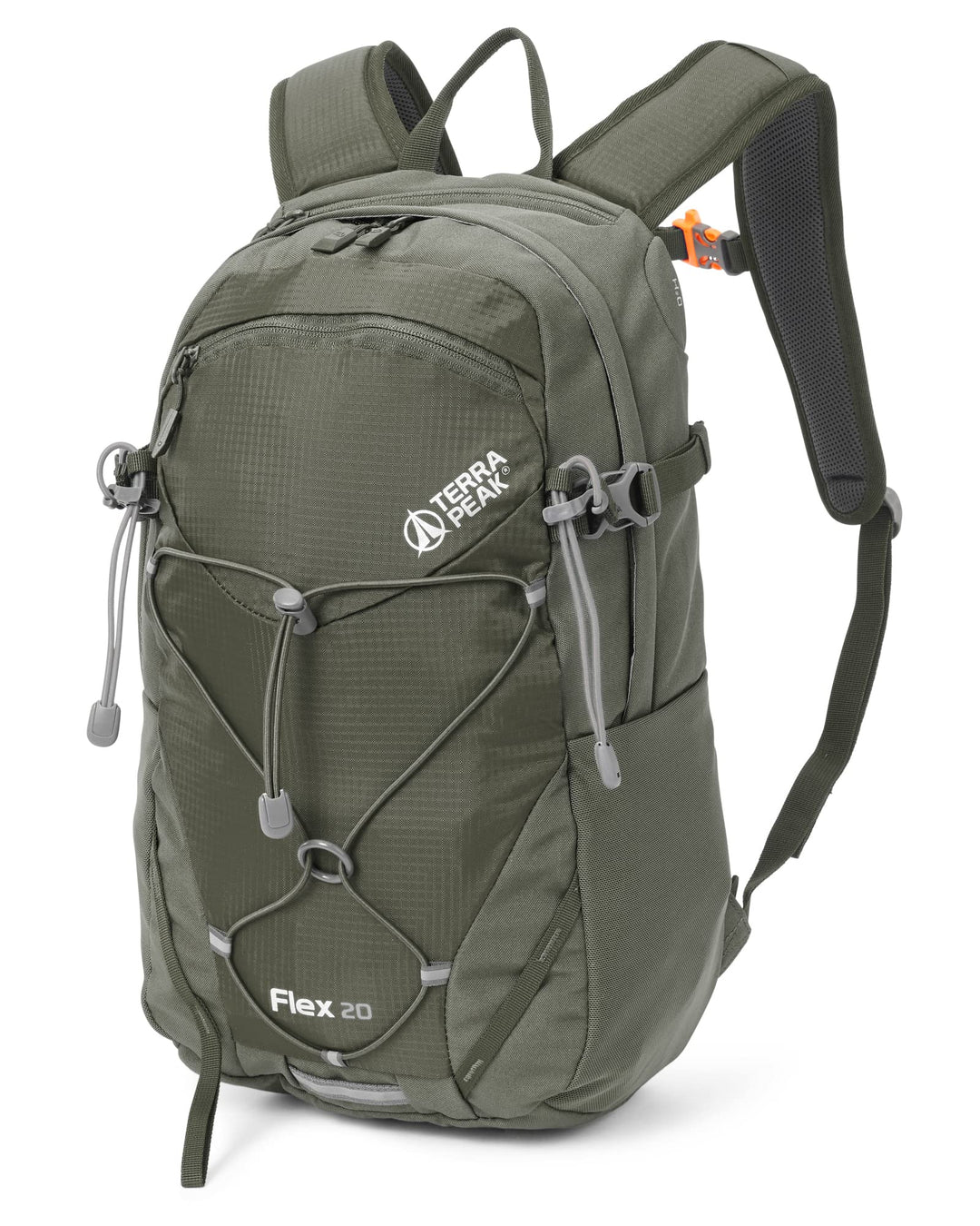 Terra Peak® Premium Wanderrucksack 20L (FLEX 20) klein mit Rückenbelüftung, Regenschutz & Trinksyste