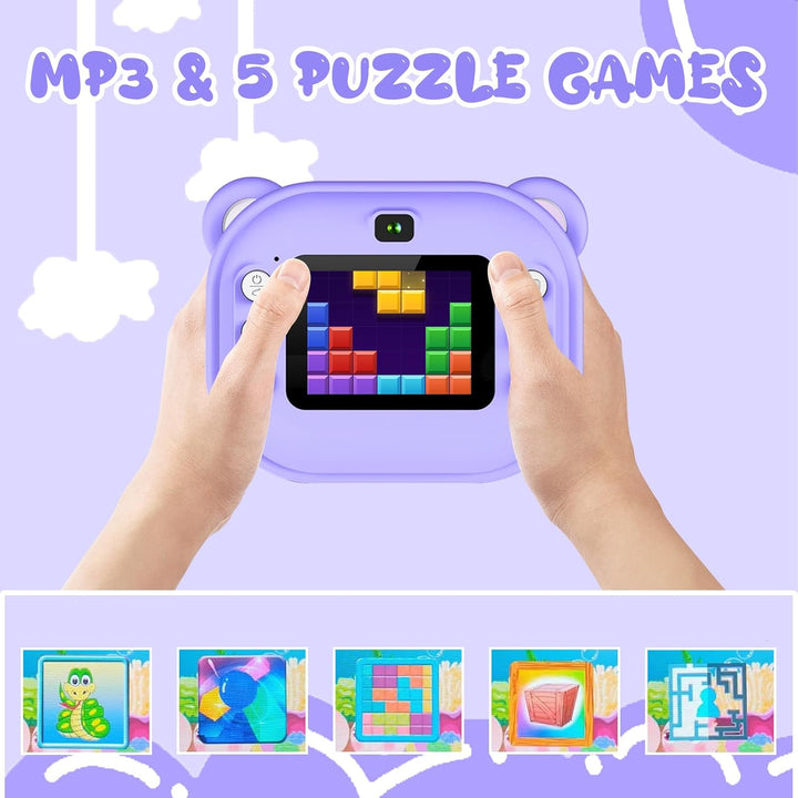 Kinderkamera Sofortbildkamera mit Druckpapier &amp; 32GB TF Karte, 1080P Digitalkamera Kinder Sofortdruc