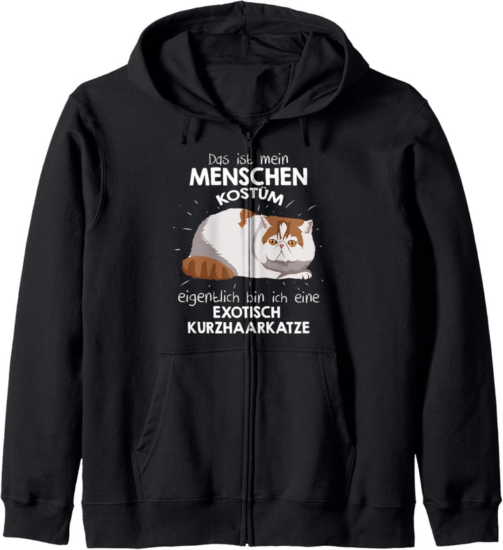 Mein Menschen Kostüm Bin ich eine Exotische Kurzhaarkatze Kapuzenjacke