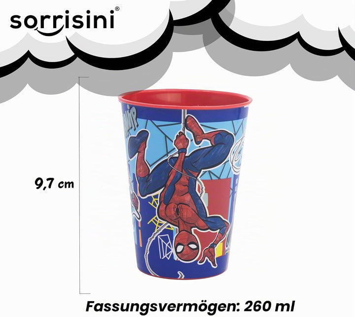 Kindergeschirr set Spiderman, Wiederverwendbares geschirr Set, Kinder Essgeschirr, Microwaveable Kin