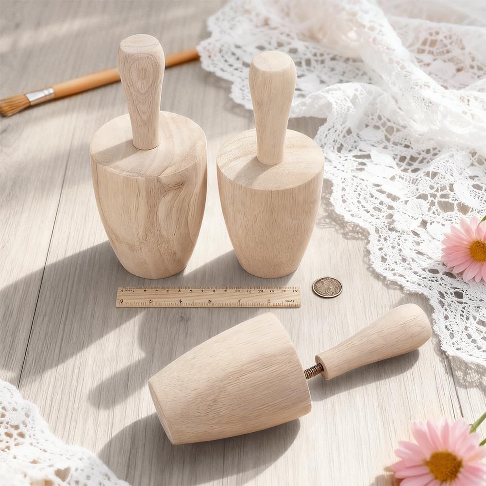 UNICRAFTALE 3 Stück 3 Grössen Tassen Töpferformen Gebogene Holz Gipsformen Töpferformwerkzeug Holz T