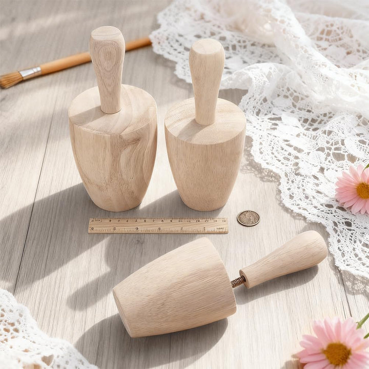UNICRAFTALE 3 Stück 3 Grössen Tassen Töpferformen Gebogene Holz Gipsformen Töpferformwerkzeug Holz T