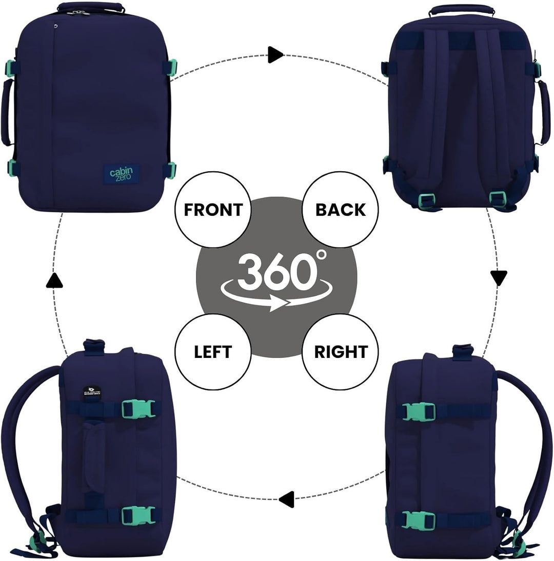 Cabinzero Unisex Rucksack, Deep Ocean