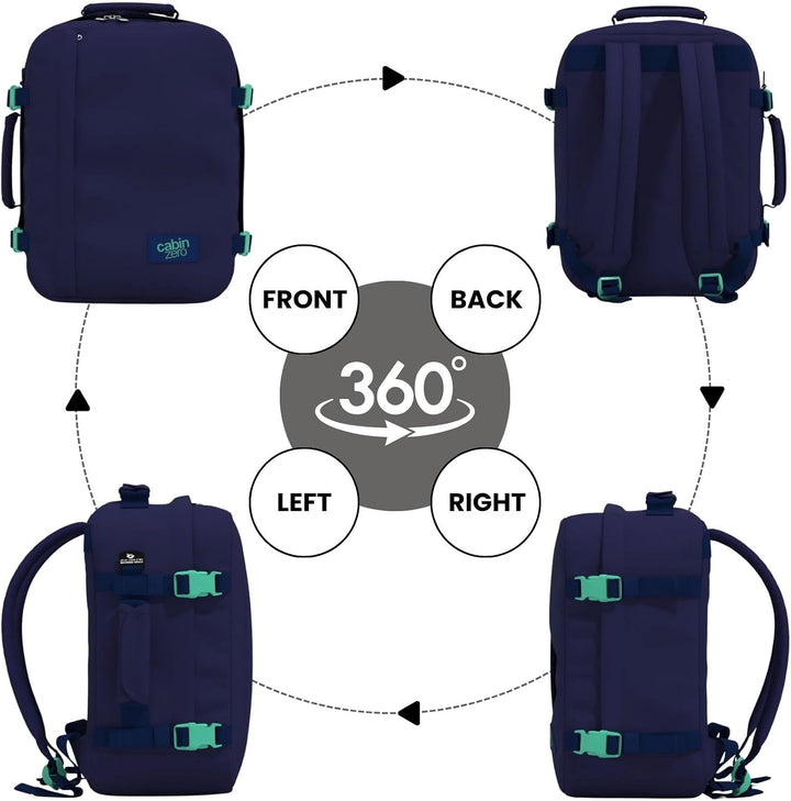 Cabinzero Unisex Rucksack, Deep Ocean