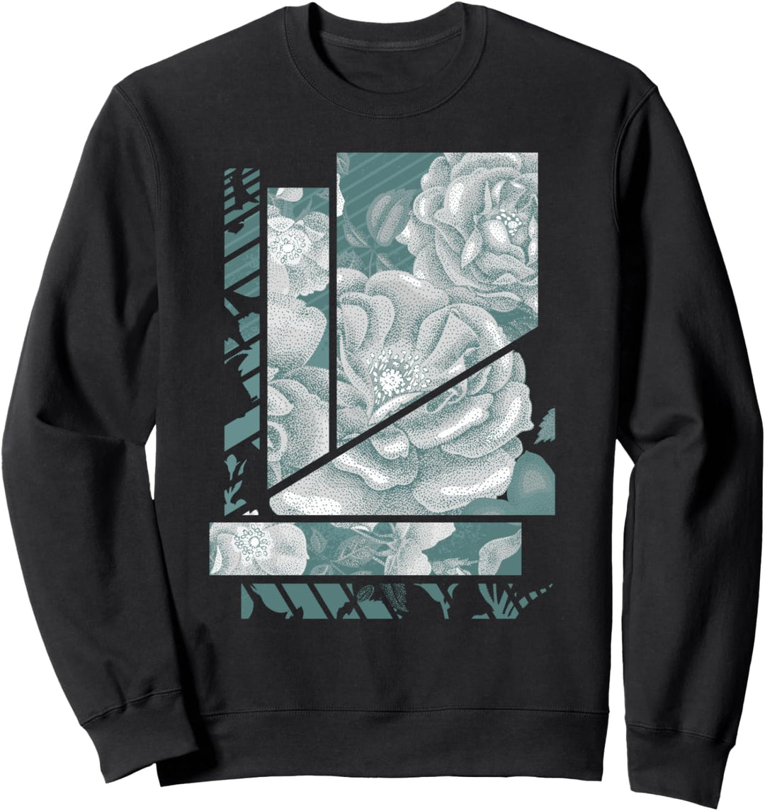 Floral Geometric Pattern Pop Sweatshirt