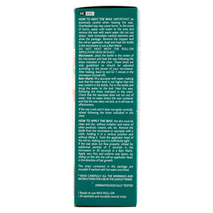 Geomar Geomar Kit Roll-On Enthaarungswachs Körper Grapefruit + 20 Streifen - 500 g
