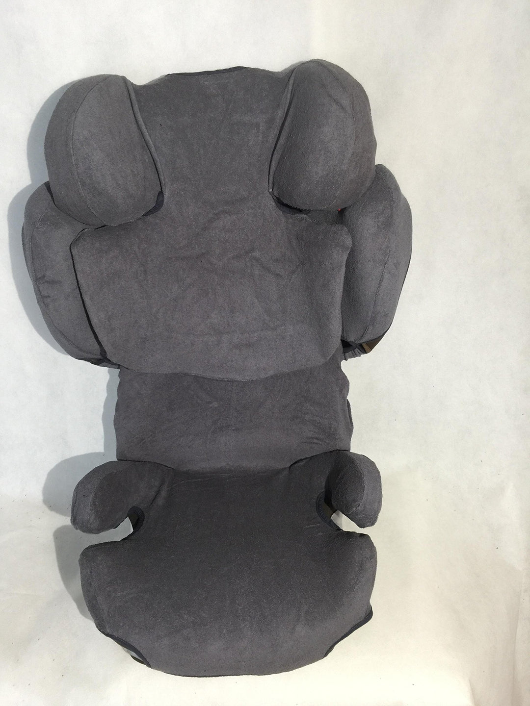 Sommerbezug Schonbezug für Cybex SOLUTION Z-Fix und T i-Fix Frottee 100% Baumwolle dunkelgrau