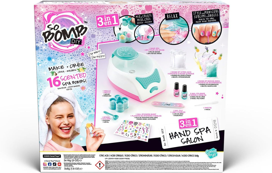 Canal Toys - So Bomb - 3-in-1 Hand Spa Salon - Badebomben - Maniküre - Wellness - bis zu 16 Bomben h