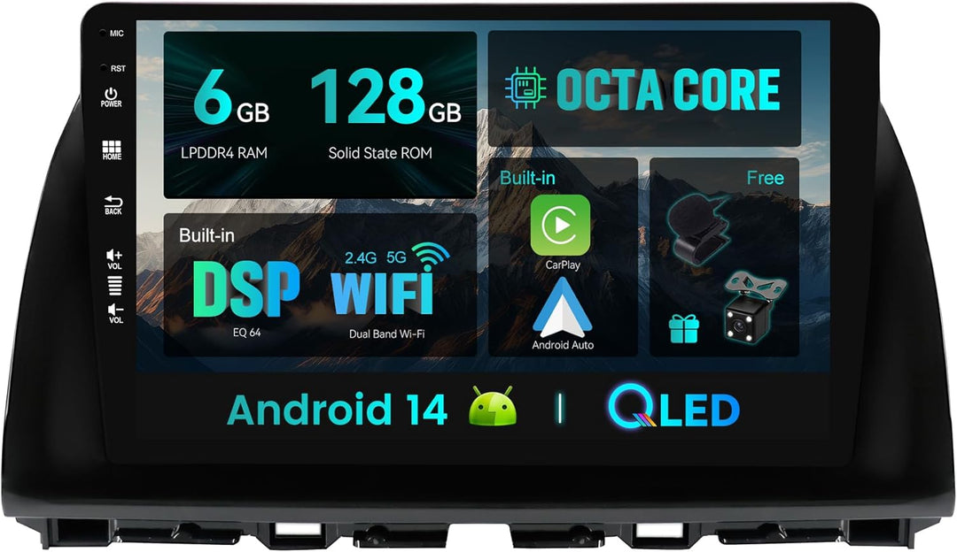 SXAUTO - 6G+128G - Android 12 IPS Autoradio für Mazda CX-5 (2013-2016) - Eingebaut Carplay/Android A