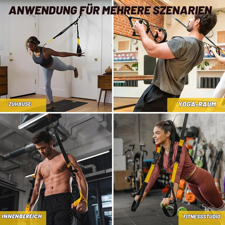 Suspension-Trainingsset, Widerstandstrainer für den ganzen Körper für alle Ebenen, für drinnen und d