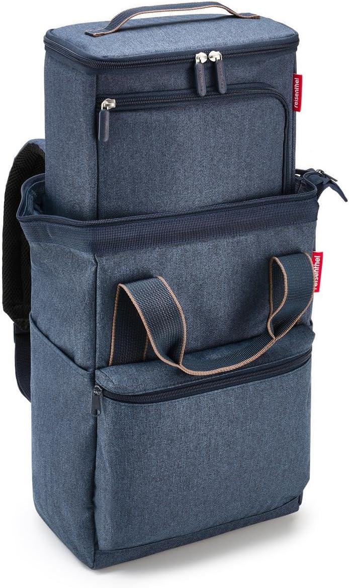 reisenthel coolerbox - Rundum flexibel, praktische Kühltasche mit Zwei Öffnungen herringbone dark bl