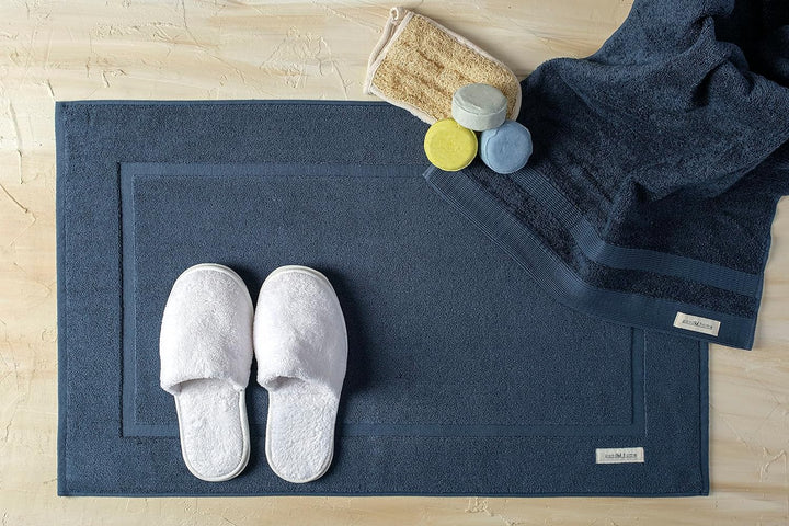 PandaHome Badvorleger Set aus 100% Baumwolle - 2 Stück Badematte - Duschvorleger Duschmatte, Schnell