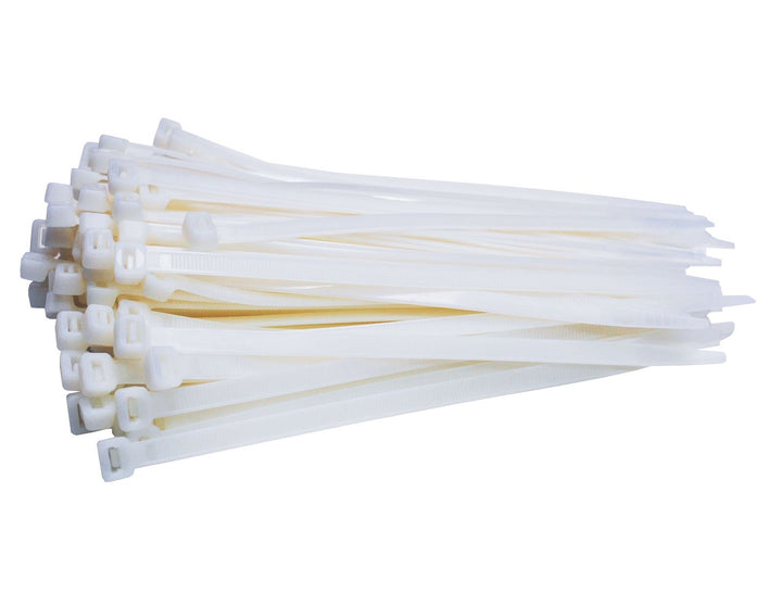 100 Stück Profi Kabelbinder weiss Industriequalität 450 mm x 7,6 mm 54,4 kg Zugkraft Nylon cable tie
