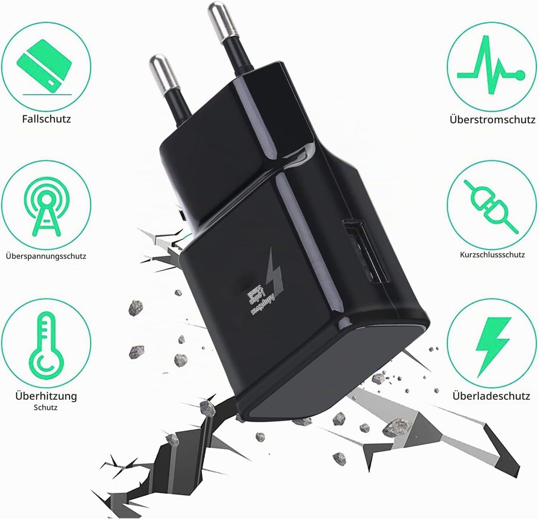 (2er Pack) USB Ladegerät mit 1,5m Ladekabel USB C Für Samsung Galaxy A16 A15 A14 A13 A05s A04s A55 A