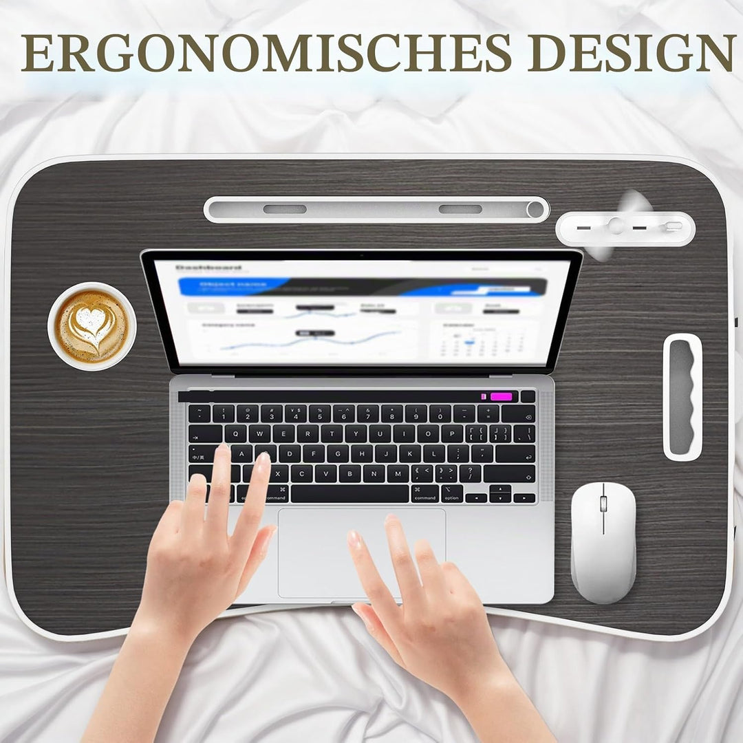 Huracan Laptoptisch Betttablett Klappbar, Tragbares Laptop Tisch für Bett, Lapdesk mit Schublade, Ta