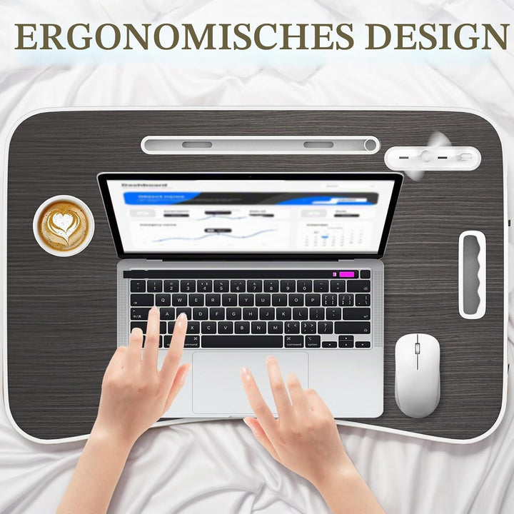 Huracan Laptoptisch Betttablett Klappbar, Tragbares Laptop Tisch für Bett, Lapdesk mit Schublade, Ta