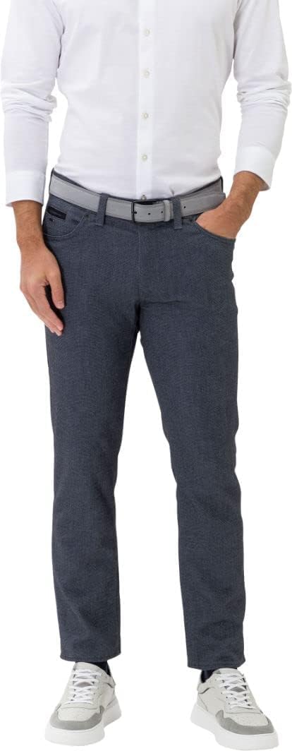 Brax Herren Hose Style Cadiz C Five-Pocket-Hose in Woo.Look-qualität 34W / 32L Blau (Storm 27), 34W