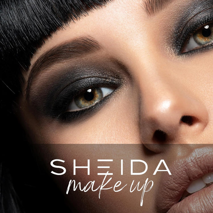 SHEIDA Kohl Kajal Powder Eyeliner – Intensives Schwarz, Hochpigmentierter Puder-Eyeliner für Smokey