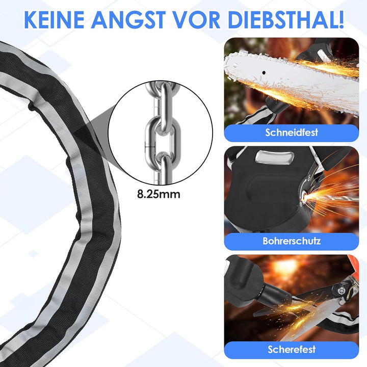E Scooter Schloss, Schloss für E Scooter mit Silikonschutz Gegen Kratzer, Diebstahlschutz Handschell