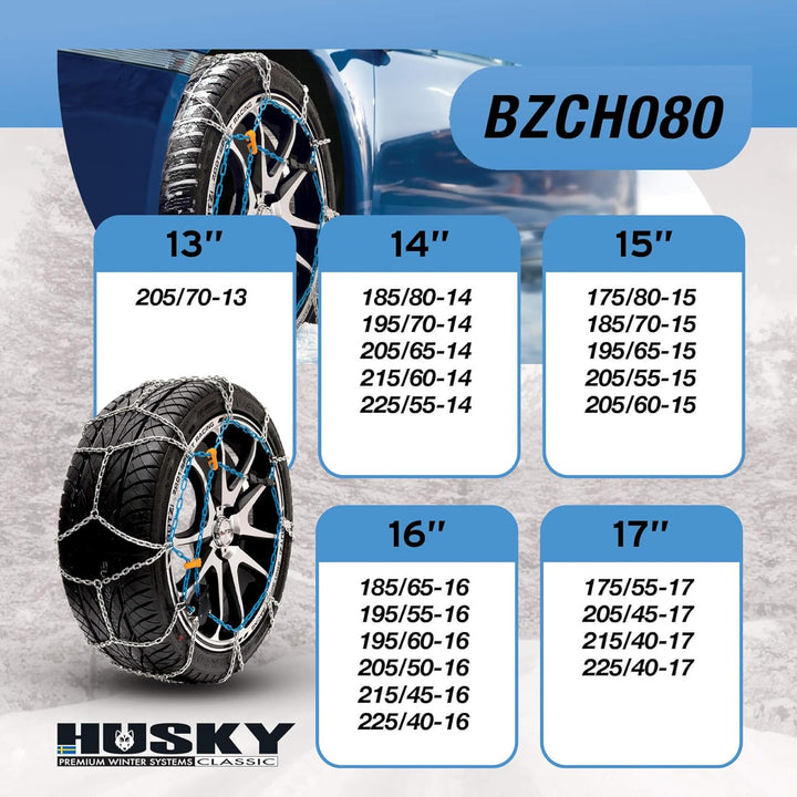 Sumex Schneeketten BUTZI 9mm. O-Norm. KN80, 1 Paar BZCH080, BZCH080