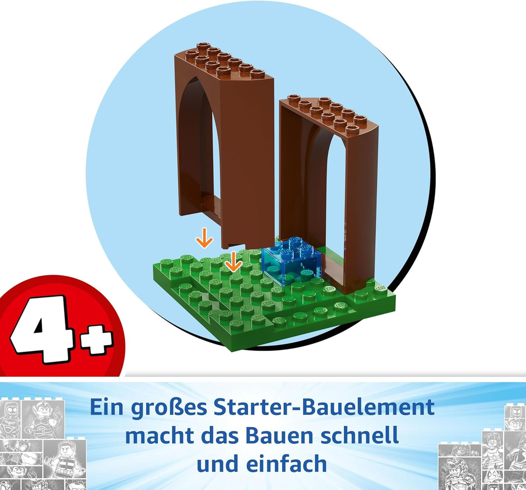LEGO Marvel Showdown am Baumhaus: Spidey-Rex vs. Gobby-Raptor, BAU- und Spielset mit Dinos, Geschenk