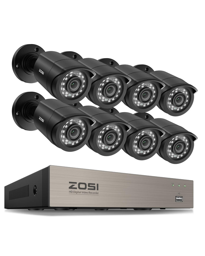 ZOSI 8CH 1080P Full HD Überwachungskamera System ohne Festplatte H.265+ HDMI DVR Recorder mit 8X 2MP