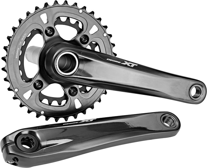 SHIMANO Deore XT FC-M8100-2 Kurbelgarnitur 36-26 Zähne, 2x12, schwarz, 2020 MTB Schwarz Einheitsgrös