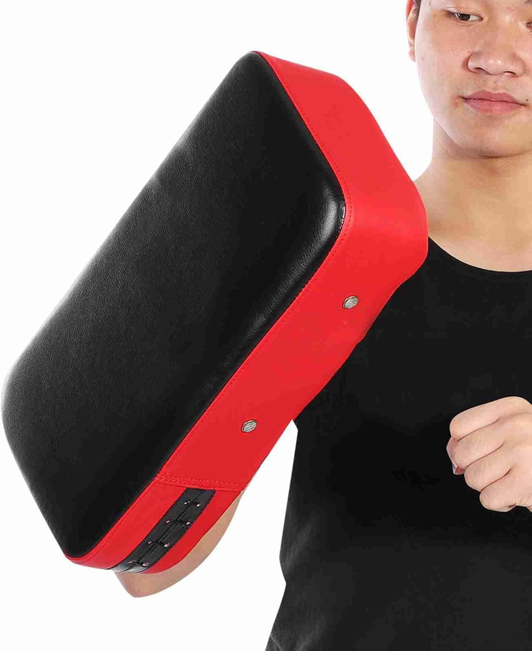 Kampfsport-Schlagpolster, PU-Leder-Handzielscheibe mit Metall-Lüftungsloch und Gummiband, für Taekwo