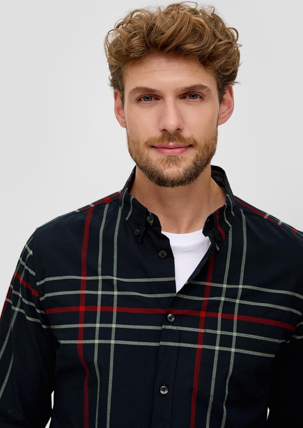 s.Oliver Herren Hemd Langarm, Slim Fit S Blau, S Blau