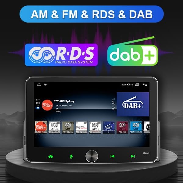 DAB+ Android Autoradio 1Din Wireless CarPlay Wireless Android Auto Radio mit Bildschirm 7 Zoll 4G+64
