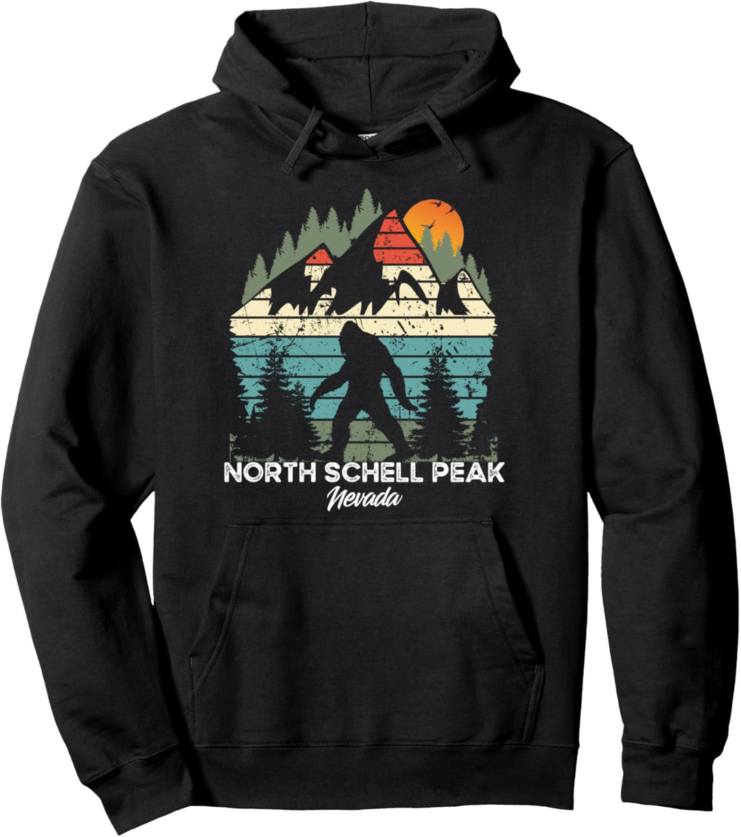 Vintage Nord Schell Peak Nevada National Park Retro 80er Jah Pullover Hoodie