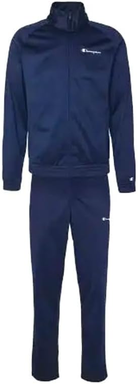 Champion Herren Legacy Tracksuits-Script Logo Poly-warpknit Full Zip Sportanzug, Blu Marino