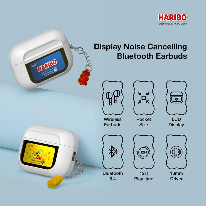 HARIBO Bluetooth Kopfhörer Kabellose In-Ear-Kopfhörer mit LCD-Touchscreen Case, Bluetooth 5.4 TWS, N
