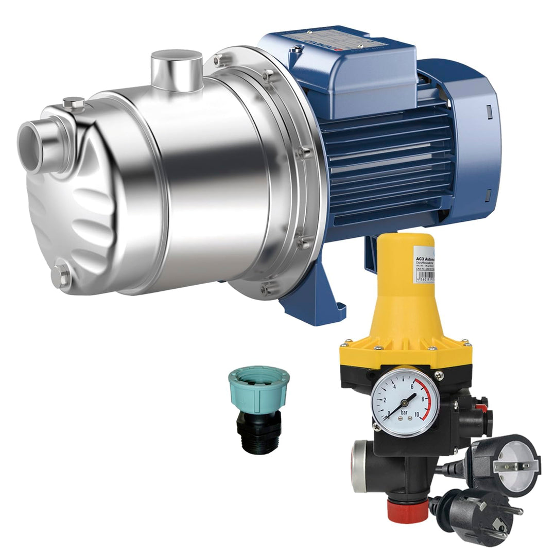 HAUSWASSERWERK KREISELPUMPE HAUSWASSERAUTOMAT INNO-TEC 450 - mit DRUCKSCHALTER AC 3 vk SELBSTANSAUGE