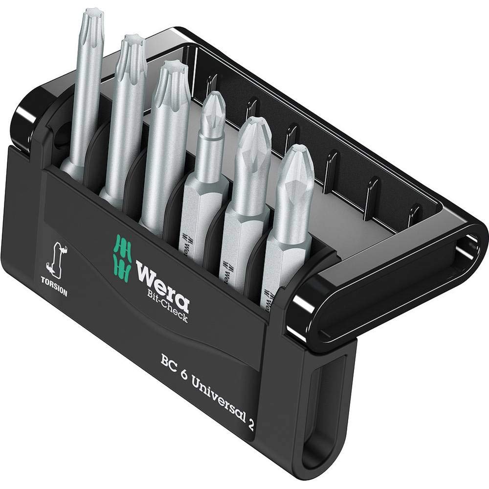 Wera Bit-Sortiment, Bit-Check 6 Universal 2, 6-teilig, 05056473001 6 piezas Universal 2, 6 piezas Un