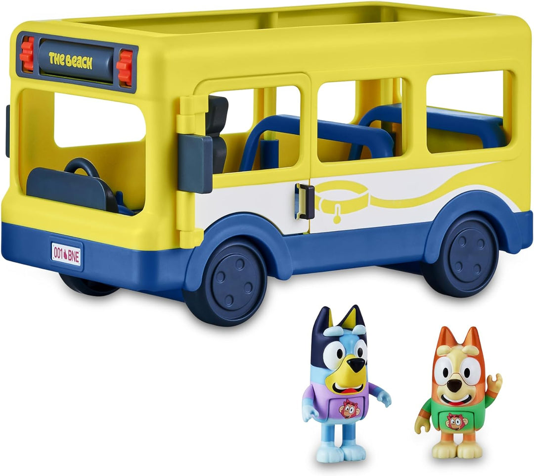 Bluey - School Bus, Bus für den Cole 2 Figuren mit Bingo Figuren aus der Zeichnungsserie Inantil, Sc