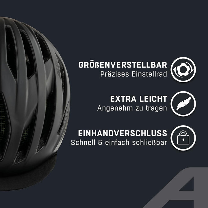 ALPINA Path Helm schwarz 51-56 cm, 51-56 cm
