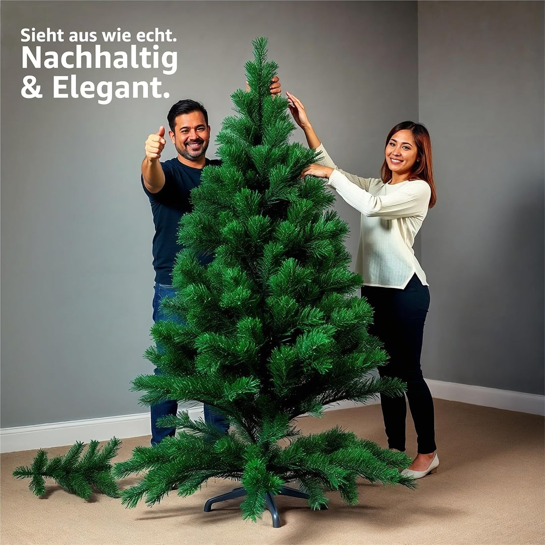 Weihnachtsbaum künstlich grün - Tannenbaum Christbaum 180 cm - täuschend echt Weihnachten (Tannenbau