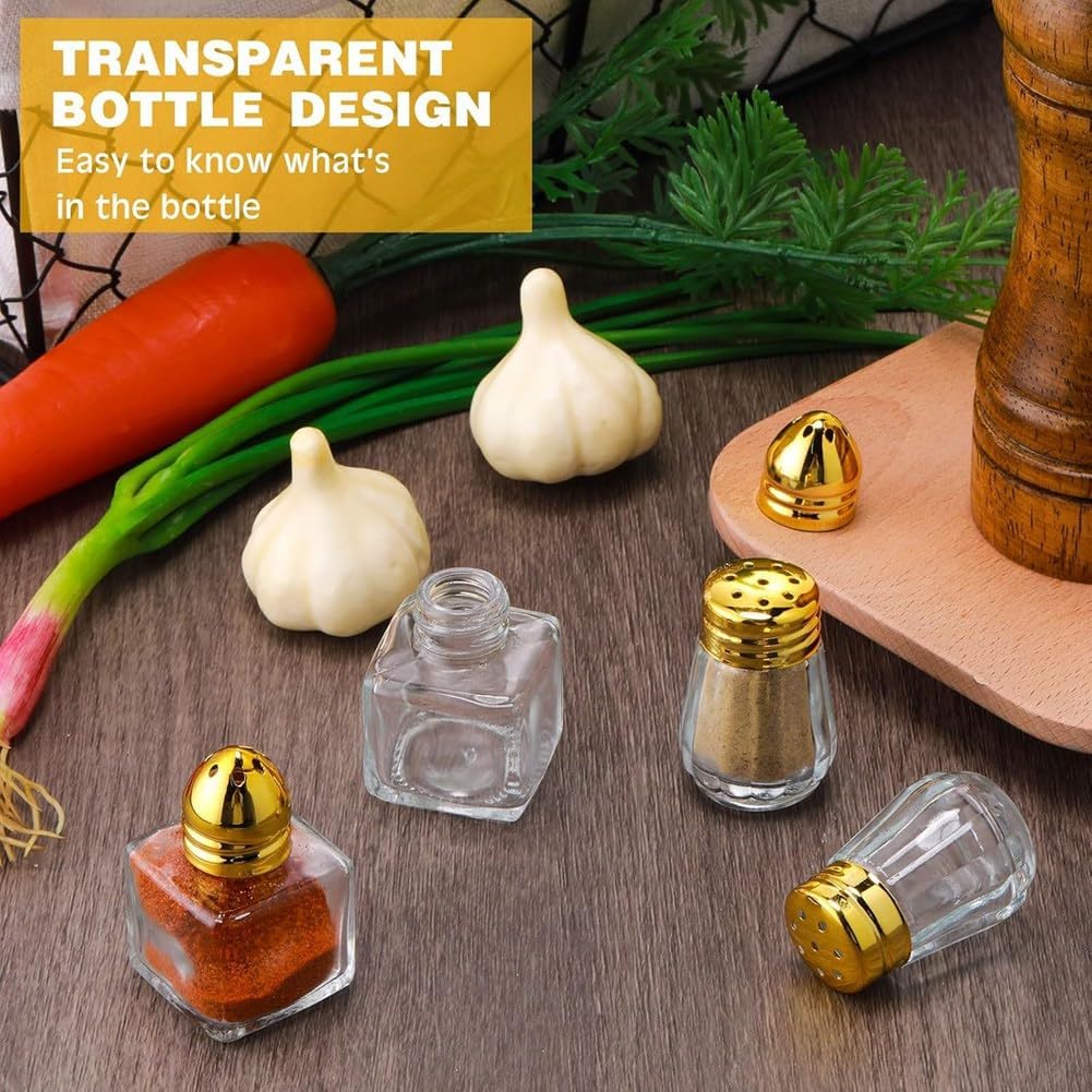 Mini-Salz- und Pfefferstreuer, Klare Gewürzstreuer, Winzige Gewürzstreuer, Transparente Gewürzstreue