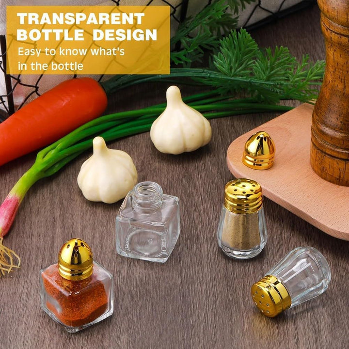 Mini-Salz- und Pfefferstreuer, Klare Gewürzstreuer, Winzige Gewürzstreuer, Transparente Gewürzstreue